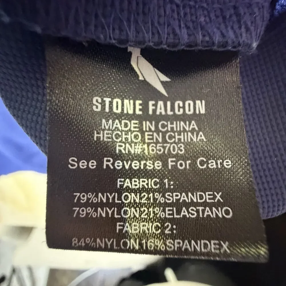Stone Falcon Polo Shirt Men XL Blue Colorblock Athletic Golf Stretch Performance